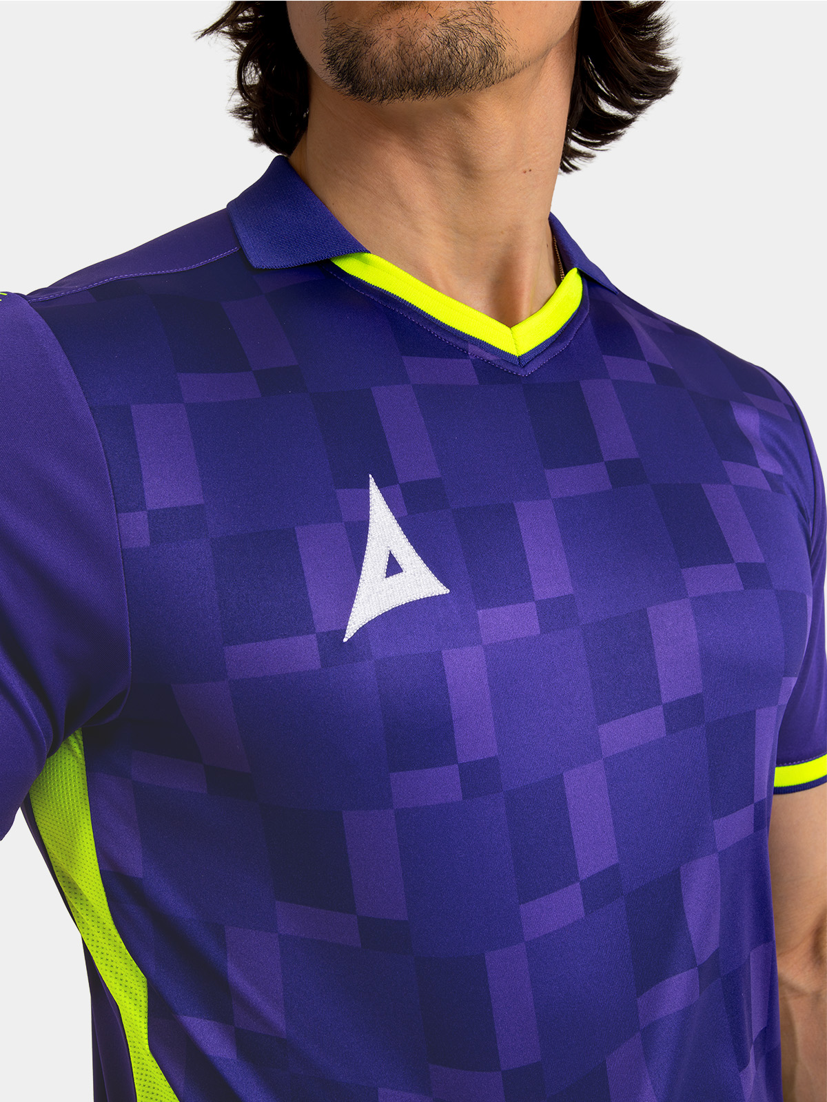 close‑up of sq pro fabric texture in purple