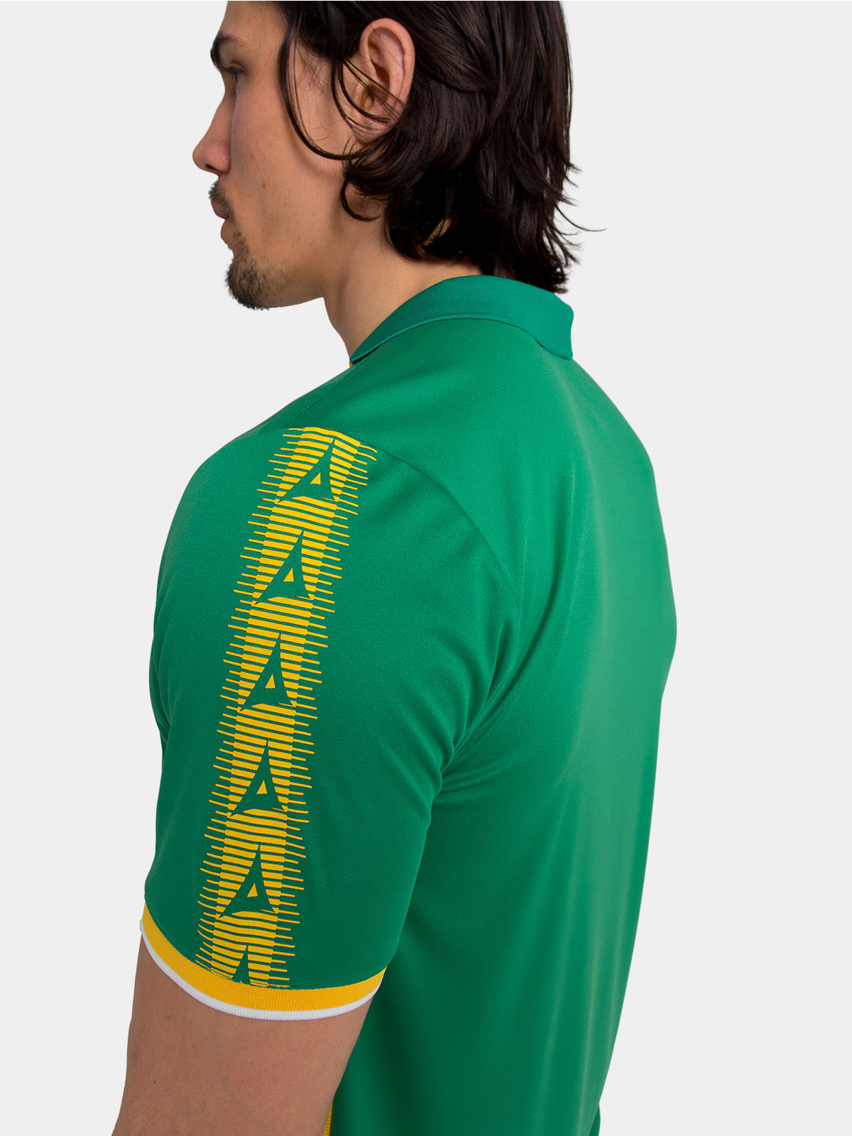 athletic fit green football jersey by avec sport