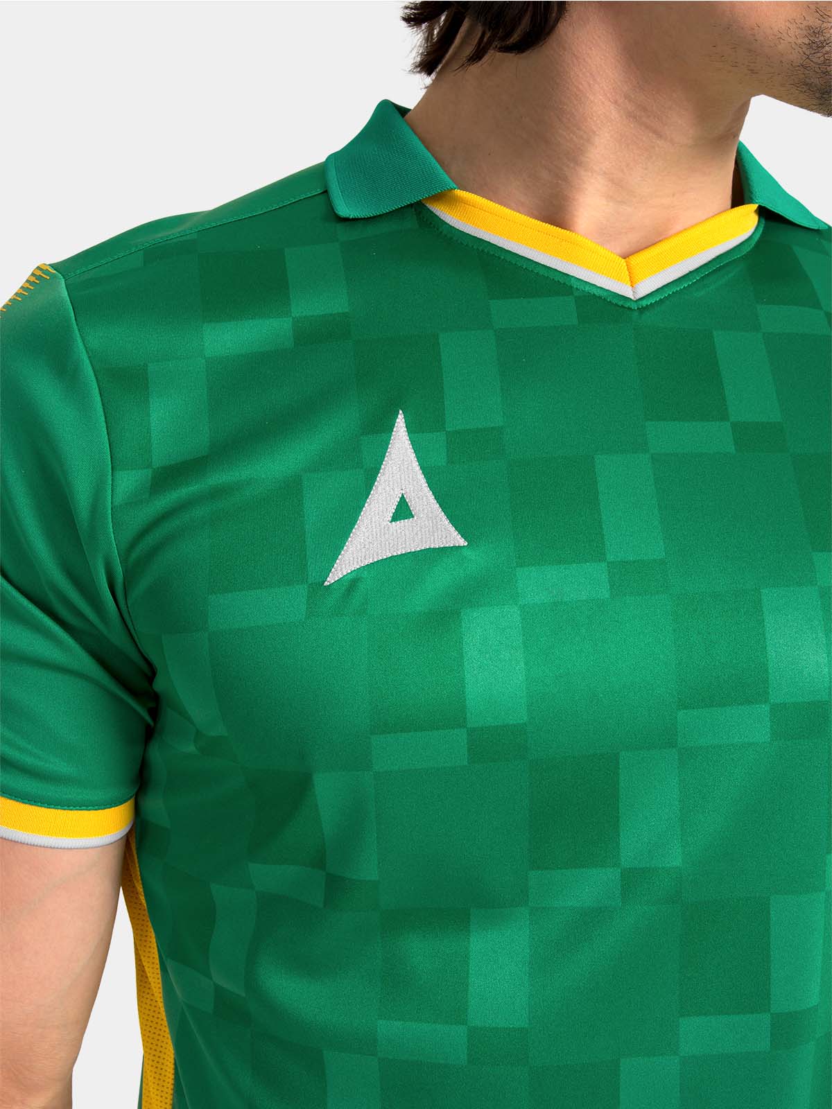 close‑up of sq pro fabric texture in green