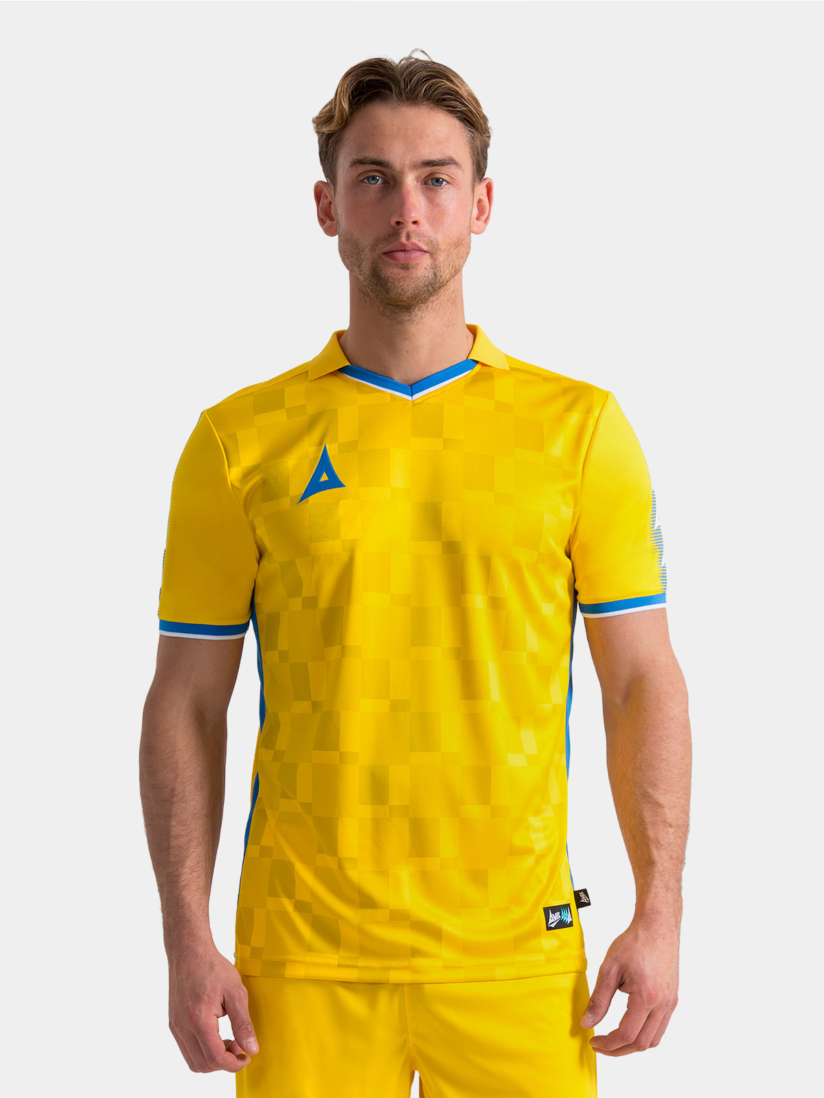 athletic fit yellow football jersey by avec sport