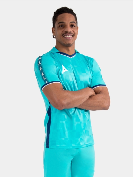 Athletic fit hyper blue football jersey by Avec Sport