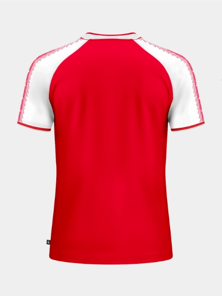 Rear perspective of the Red and White Heritage Jersey, providing a clean surface for squad numbers.