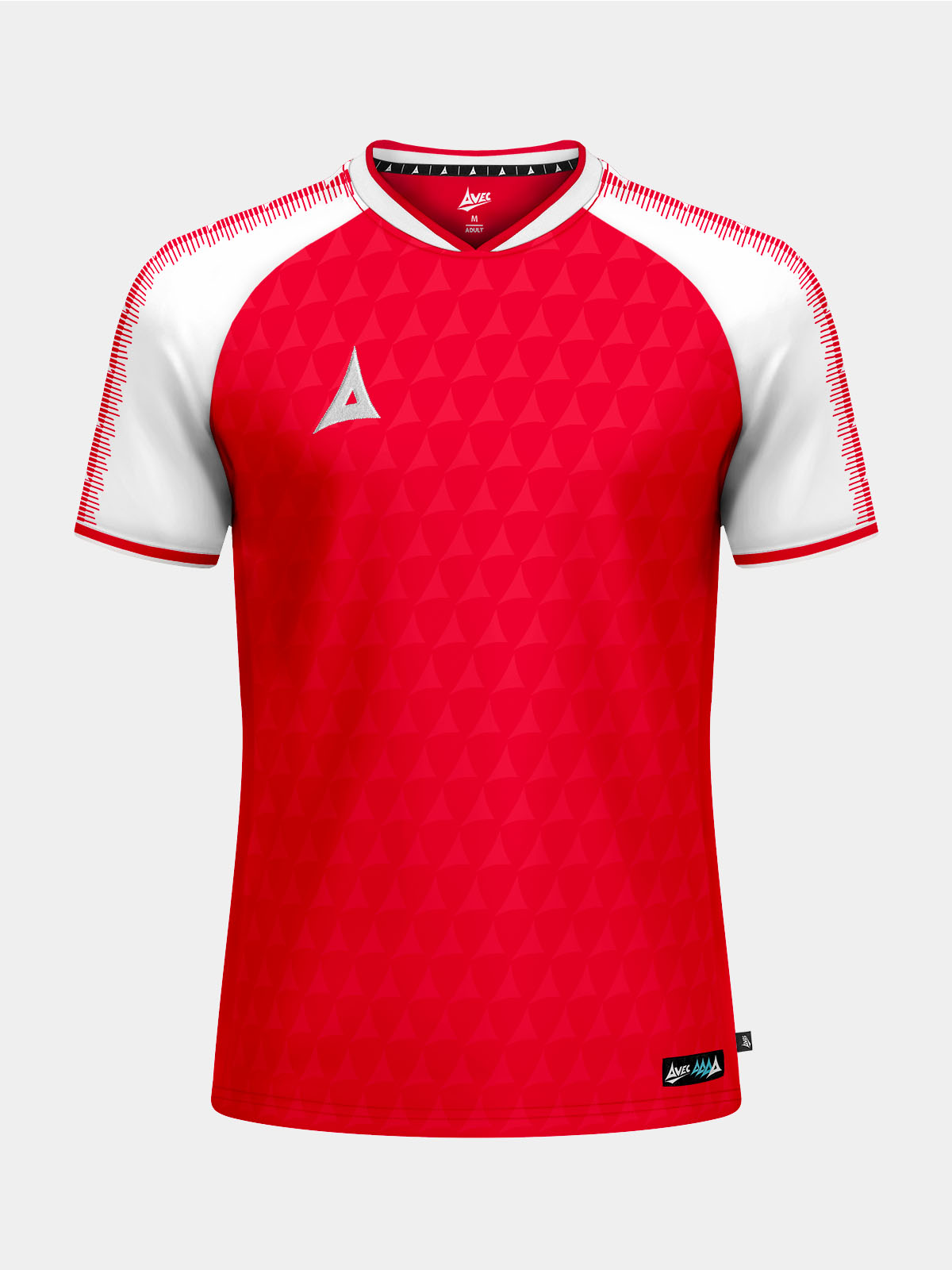 a professional front view of the red and white heritage jersey, designed for high-performance matchday use.