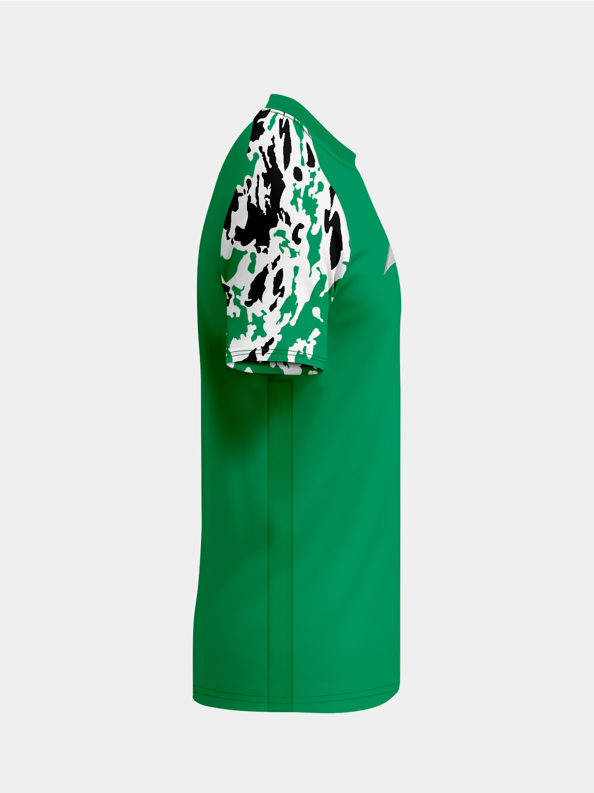 right side shot highlighting the durable interlock polyester and ergonomic sleeve construction.