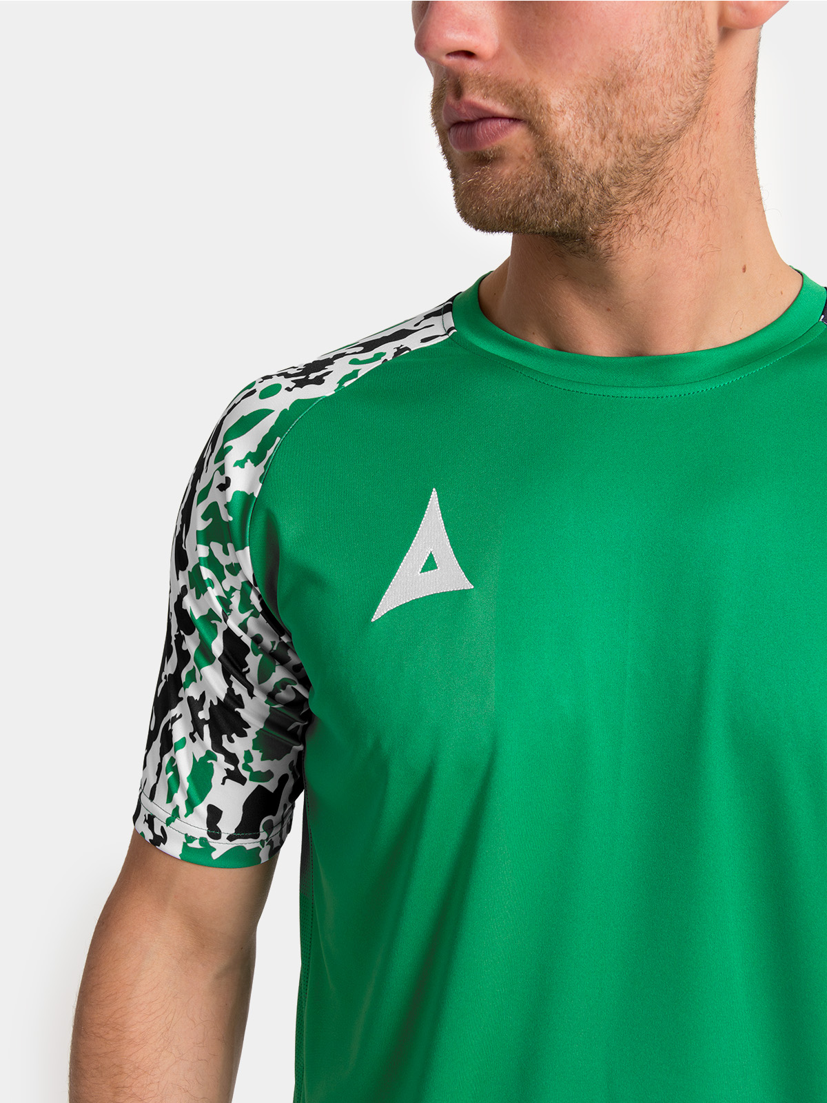 durable round collar on the green classic pro matchday shirt