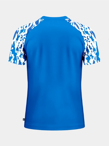 Rear perspective of the Royal Blue jersey, tailored for amateur and professional club personalisation.