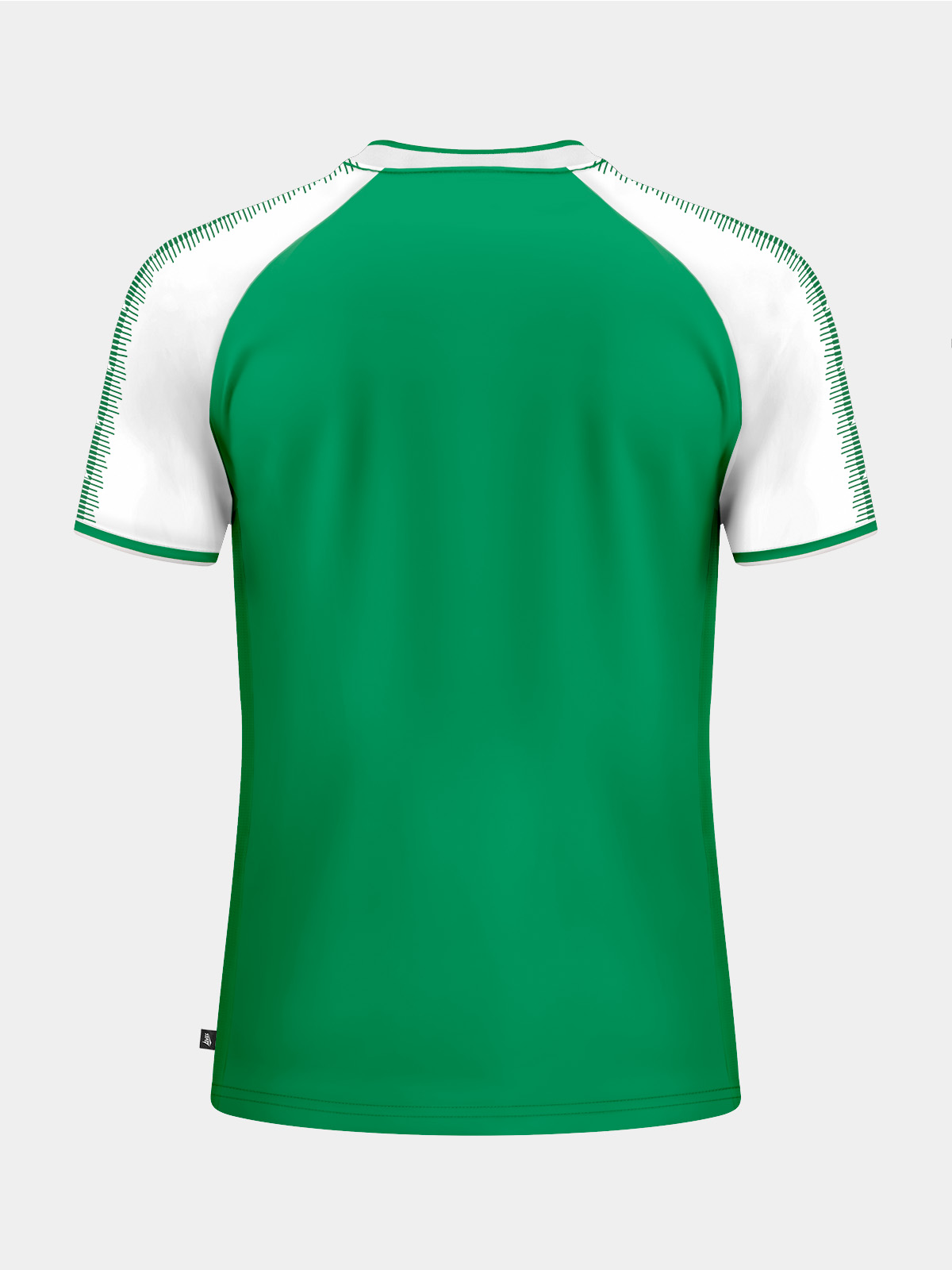 rear view of the green and white heritage jersey, built for long-term club continuity.
