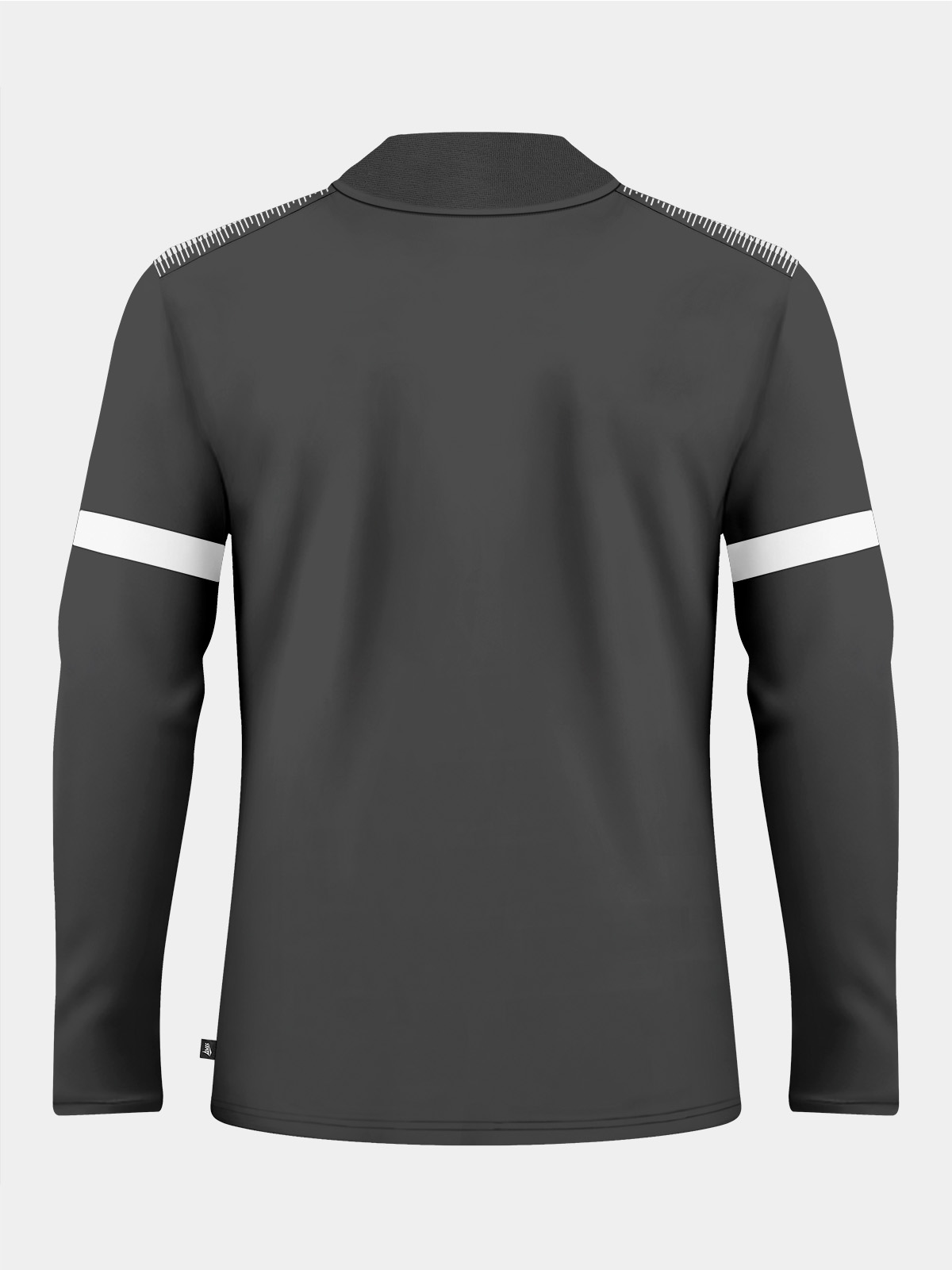 back view of the anthracite performance overlay, highlighting the flexible 88/12 fabric blend and high-quality construction