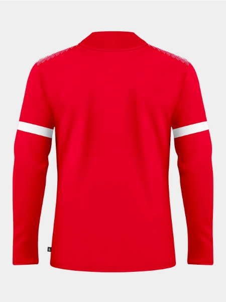 Rear view of the Red Evolve Pro training top, highlighting the durable performance fabric and elite squad aesthetic.