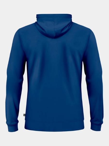 Back view of the Navy Focus 2 Essentials hoody, tailored for professional squad representation.