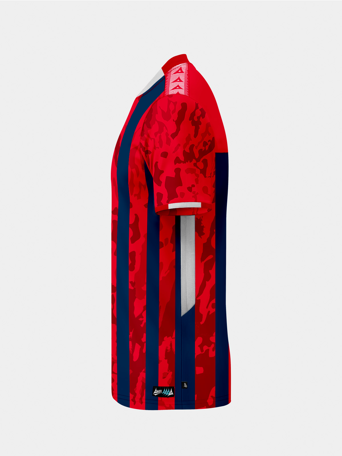 picture of pro intent stripe jersey - red/navy