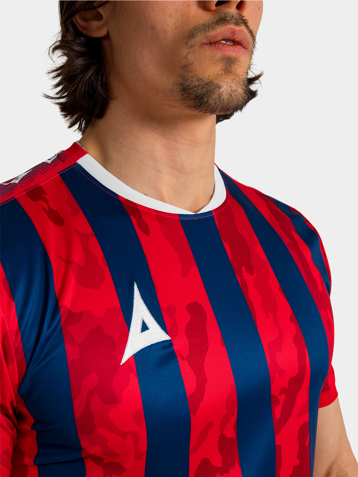 picture of pro intent stripe jersey - red/navy