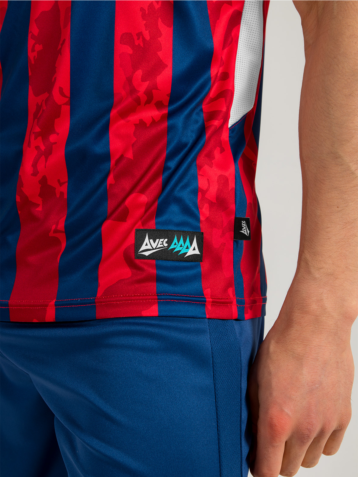 picture of pro intent stripe jersey - red/navy