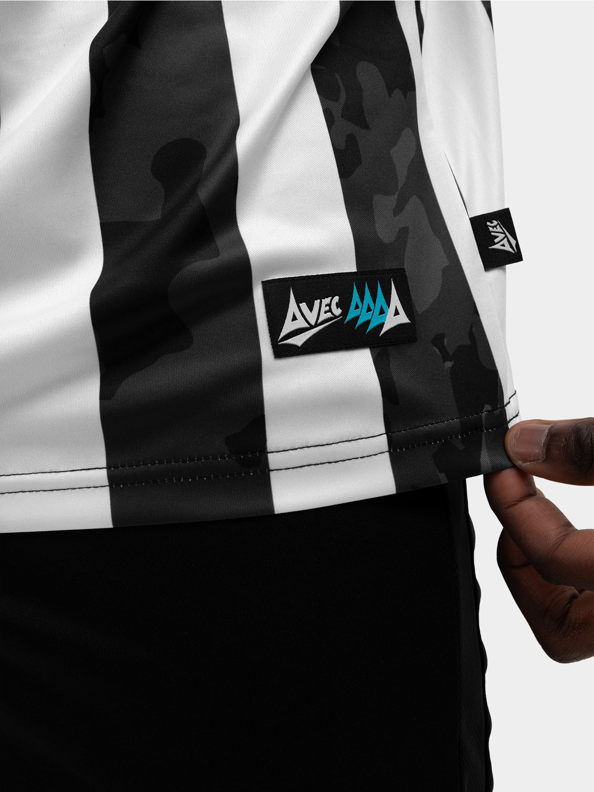 picture of pro intent stripe jersey - black/white