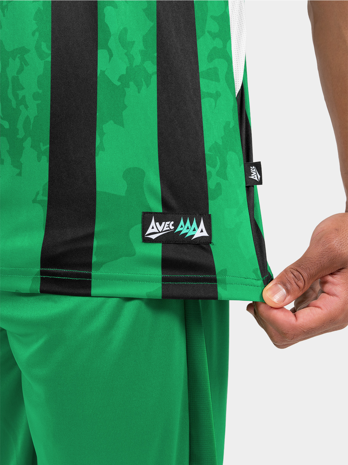 picture of pro intent stripe jersey - green/black