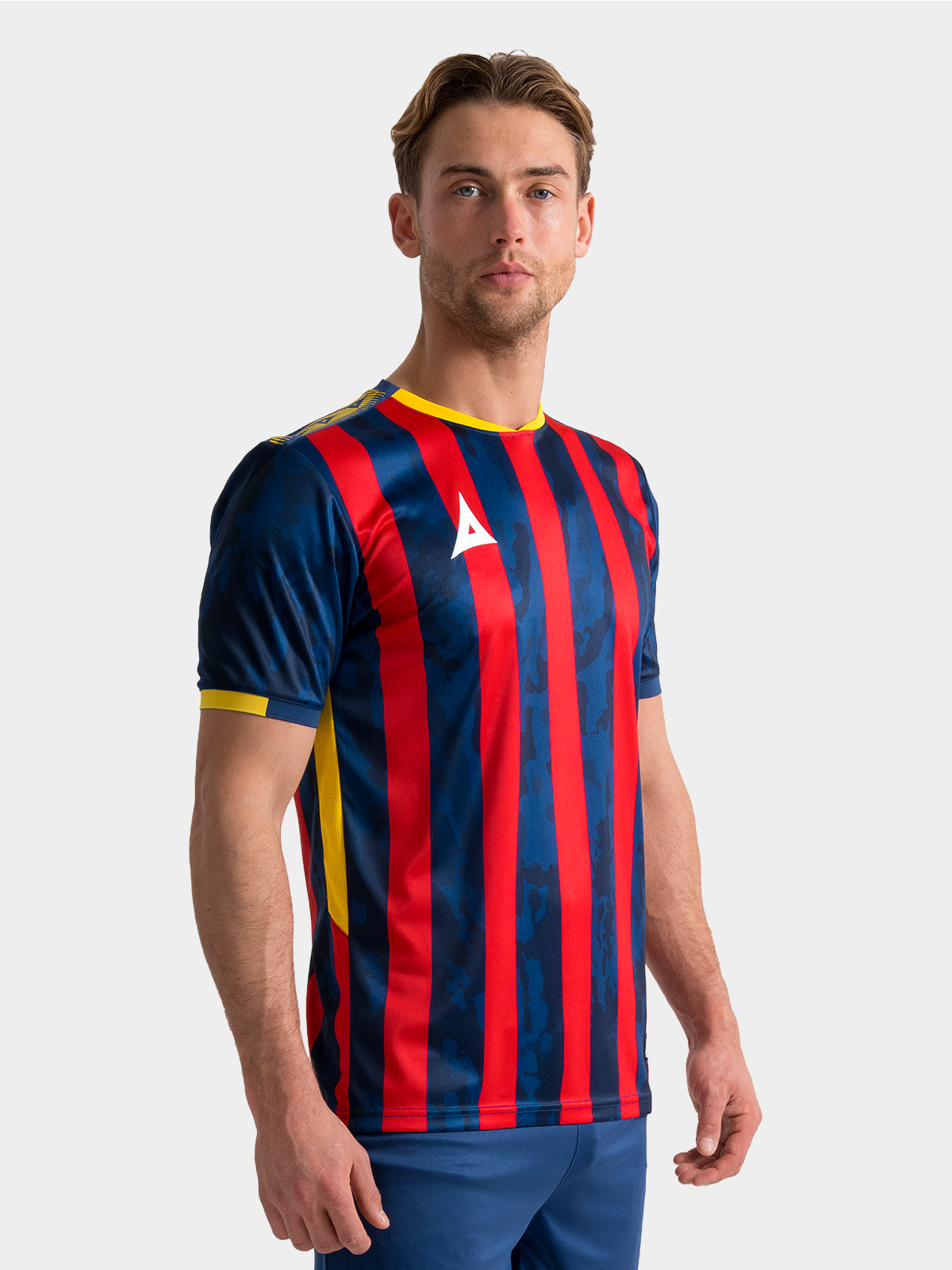picture of pro intent stripe jersey - navy/red/yellow
