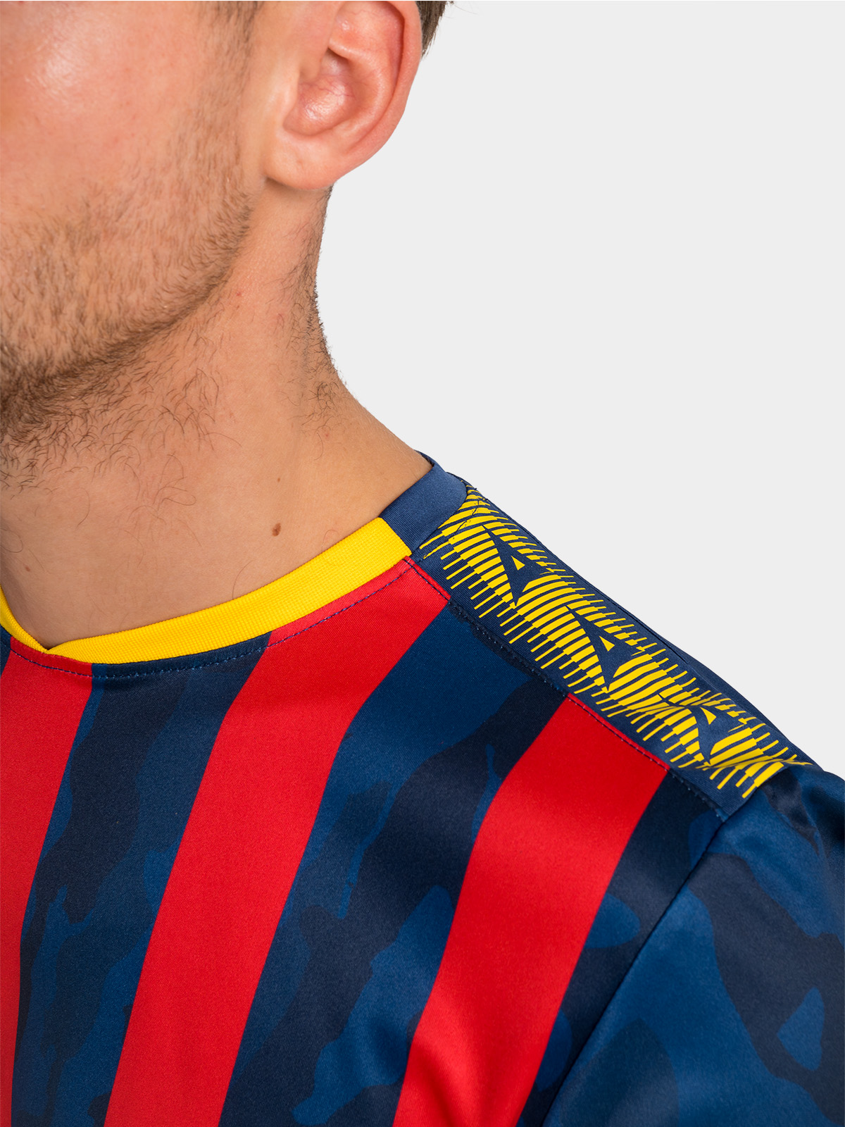 picture of pro intent stripe jersey - navy/red/yellow