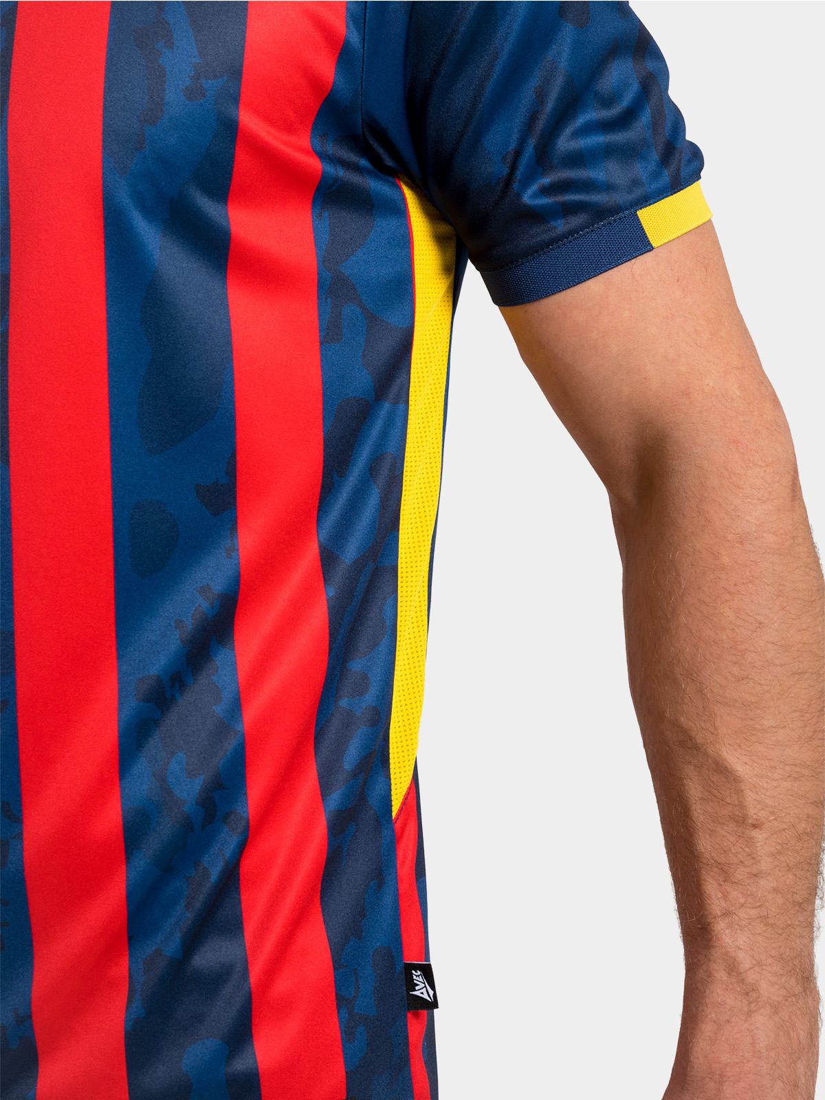picture of pro intent stripe jersey - navy/red/yellow