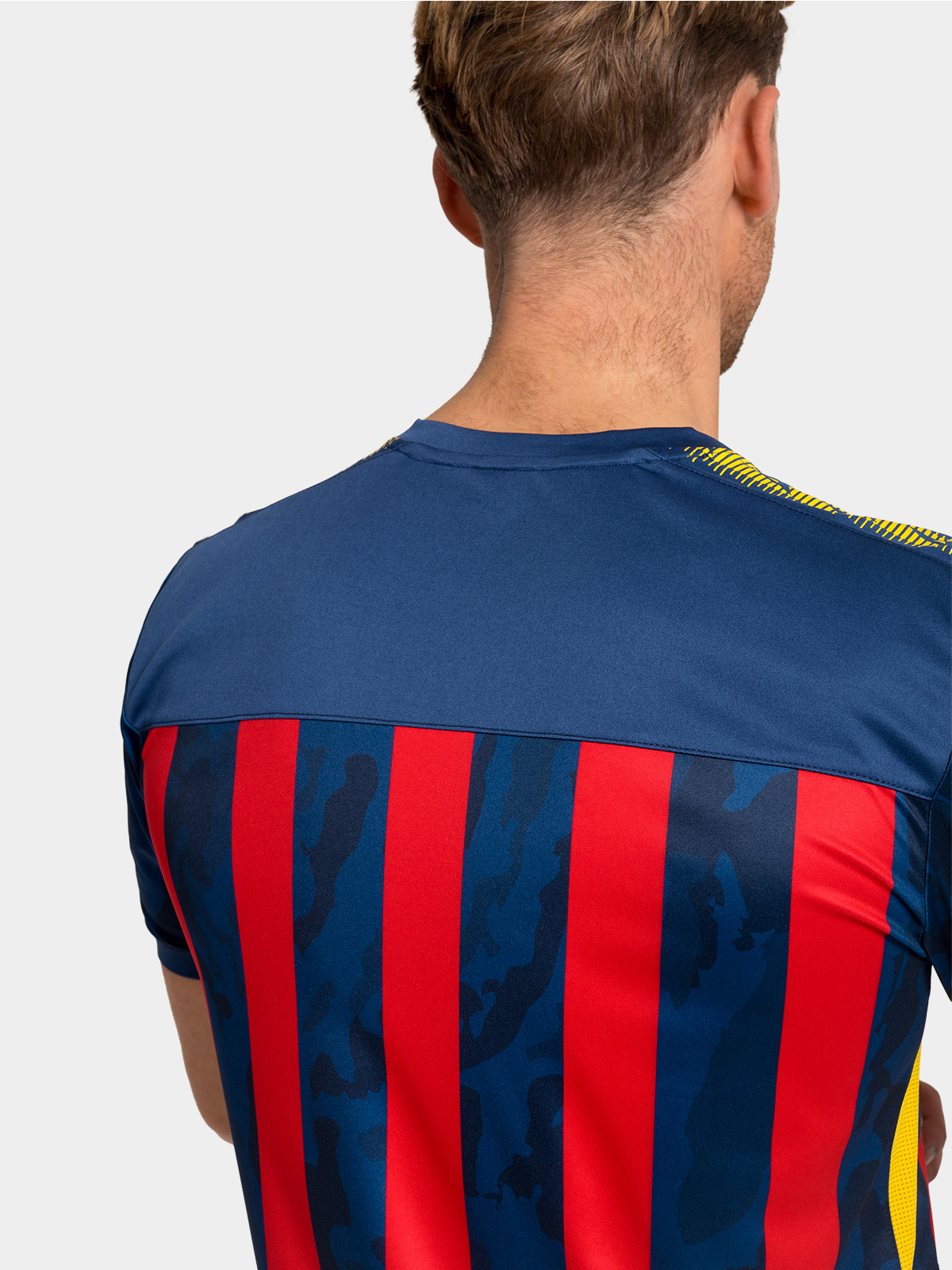 picture of pro intent stripe jersey - navy/red/yellow