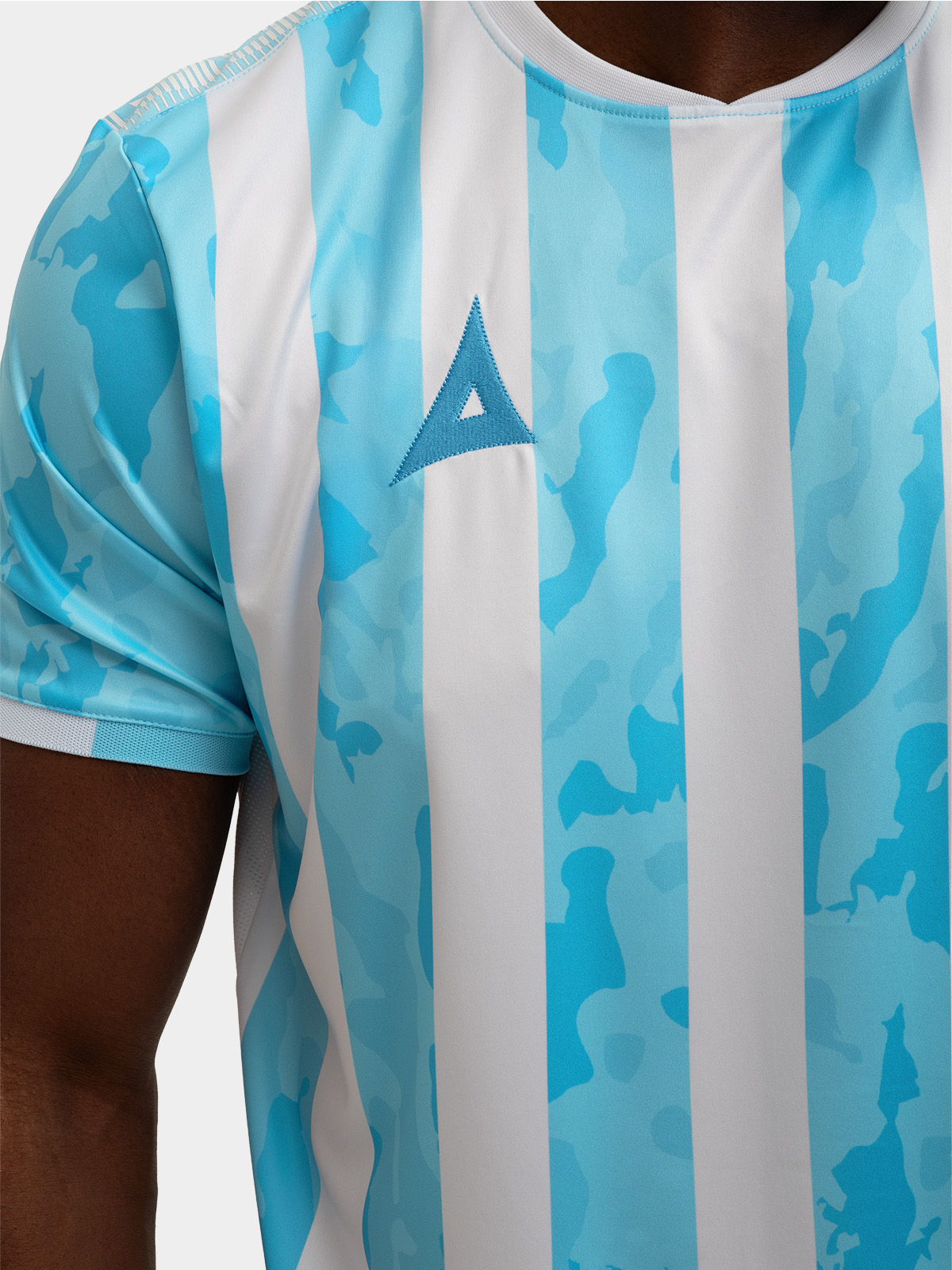 picture of pro intent stripe jersey - hyper sky/white