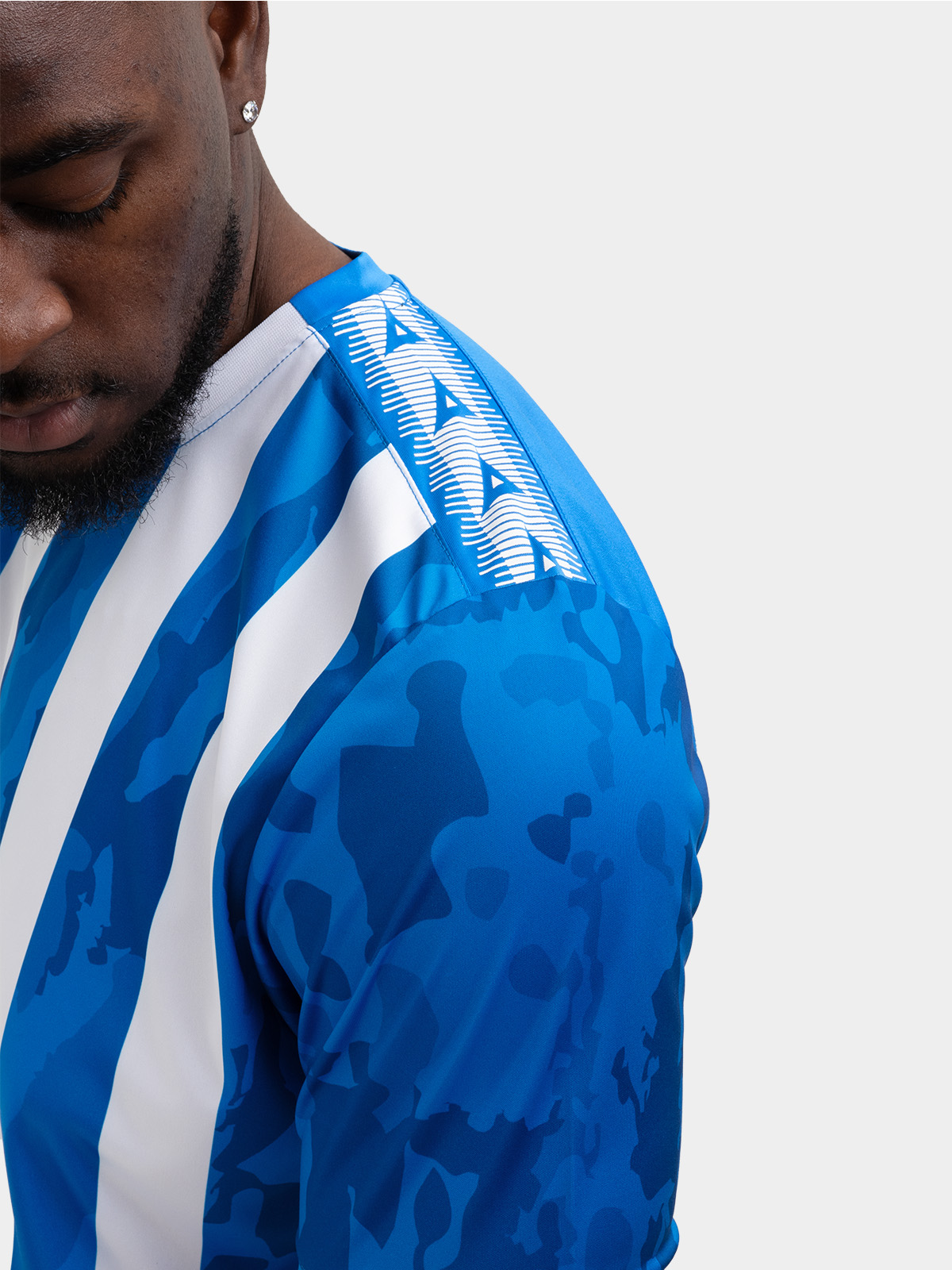 picture of pro intent stripe jersey - royal/white