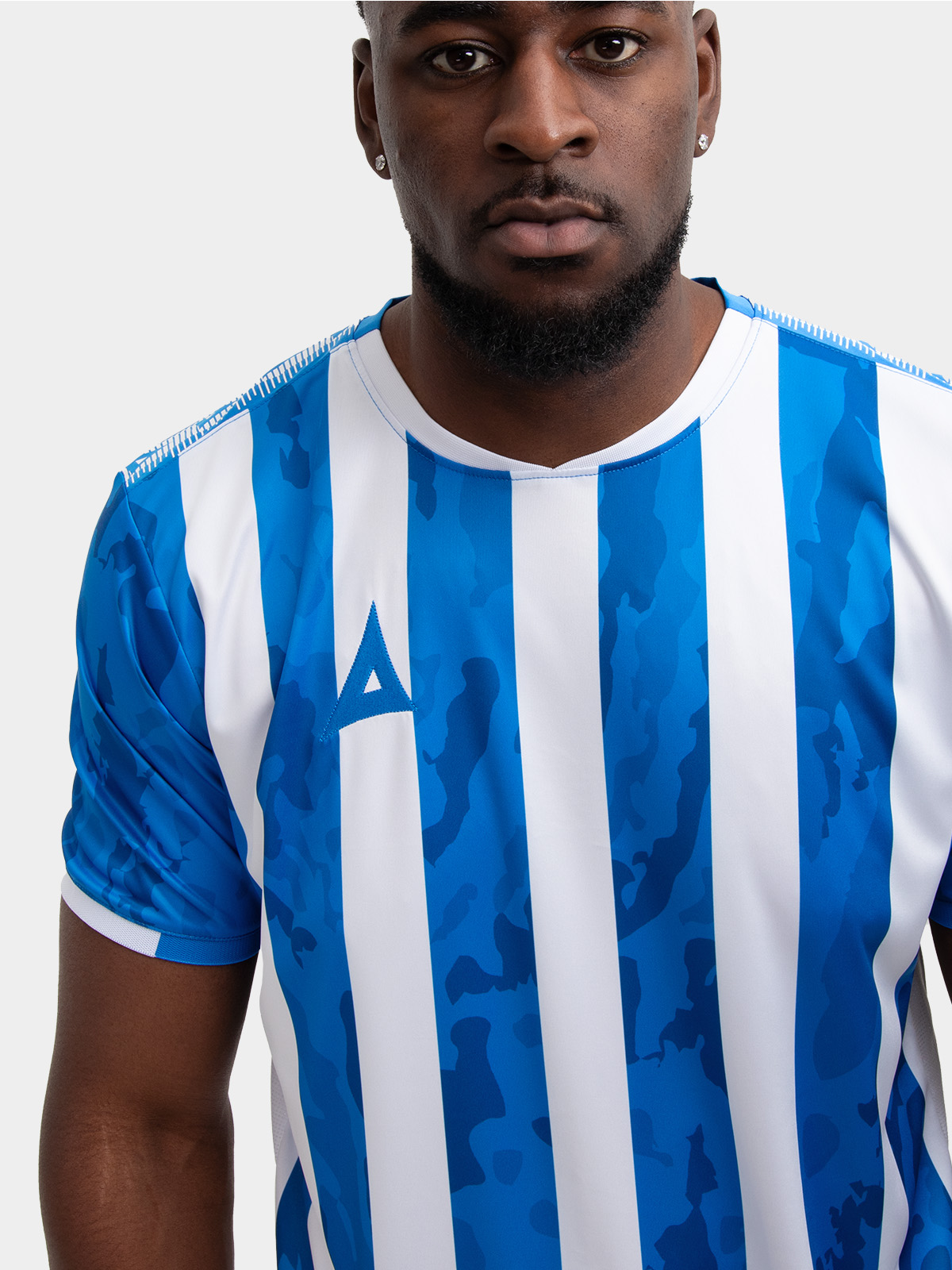 picture of pro intent stripe jersey - royal/white