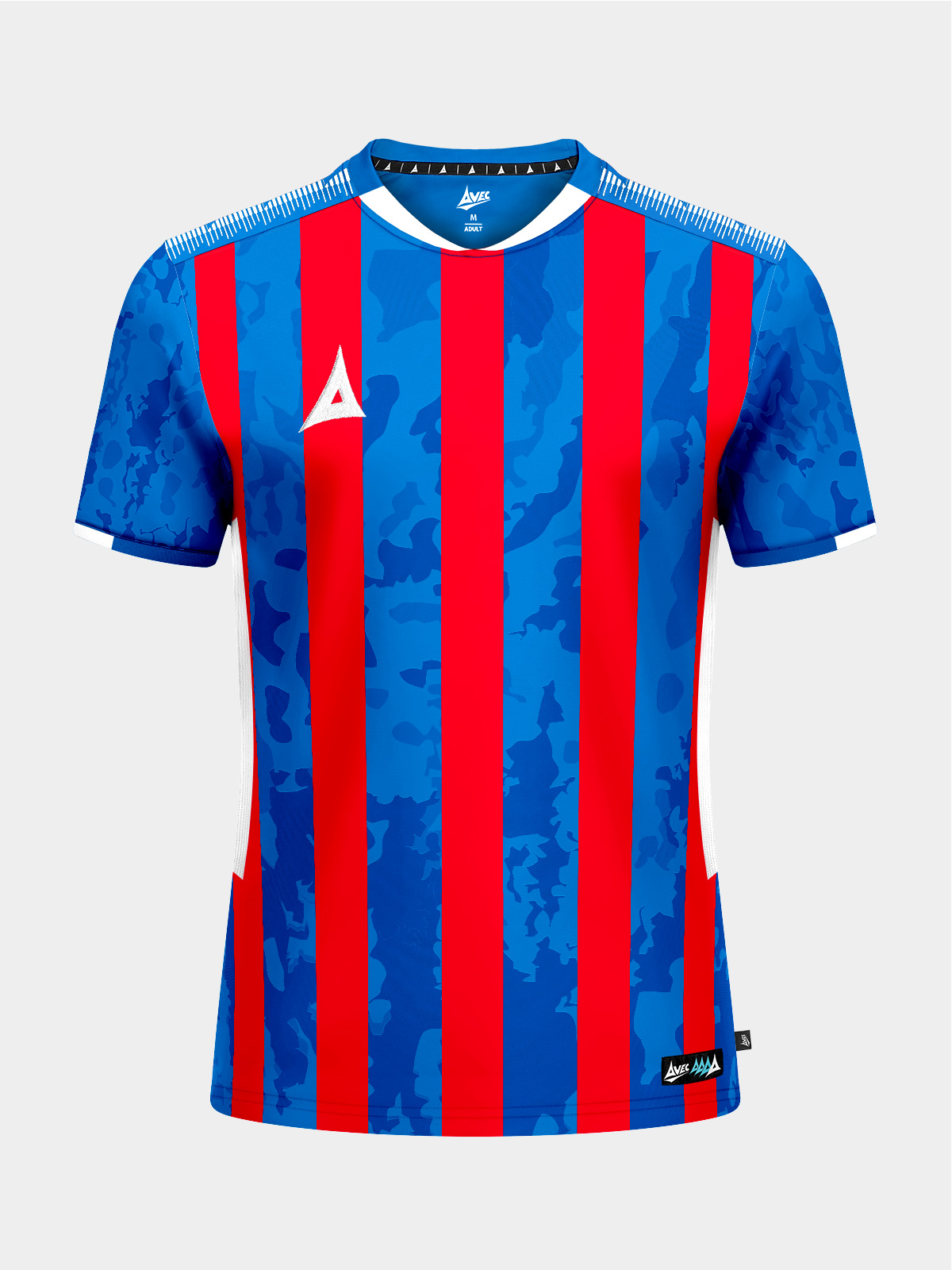 picture of pro intent stripe jersey - royal/red