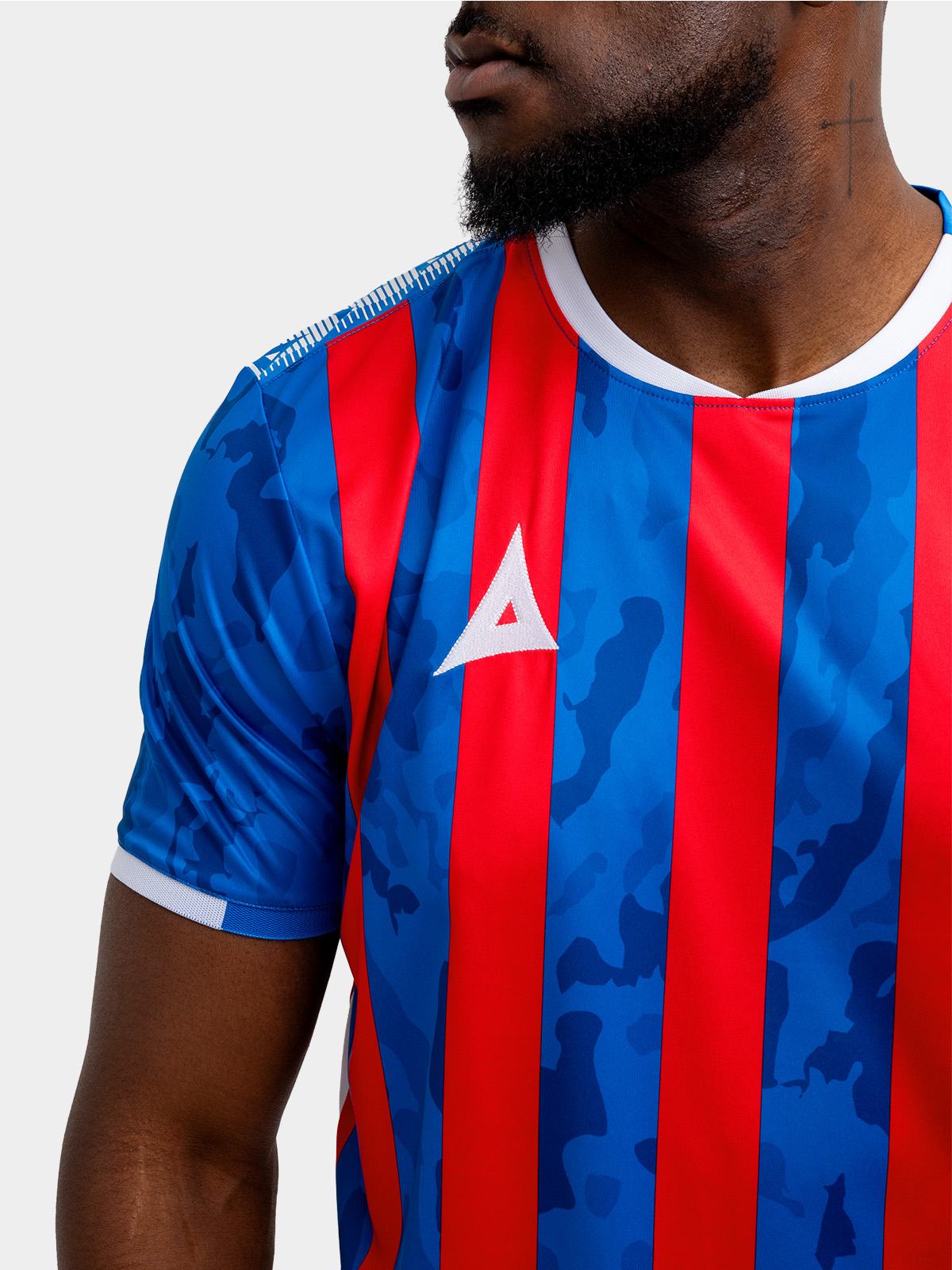 picture of pro intent stripe jersey - royal/red