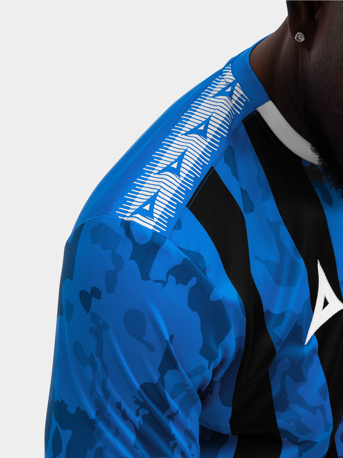 picture of pro intent stripe jersey - royal/black