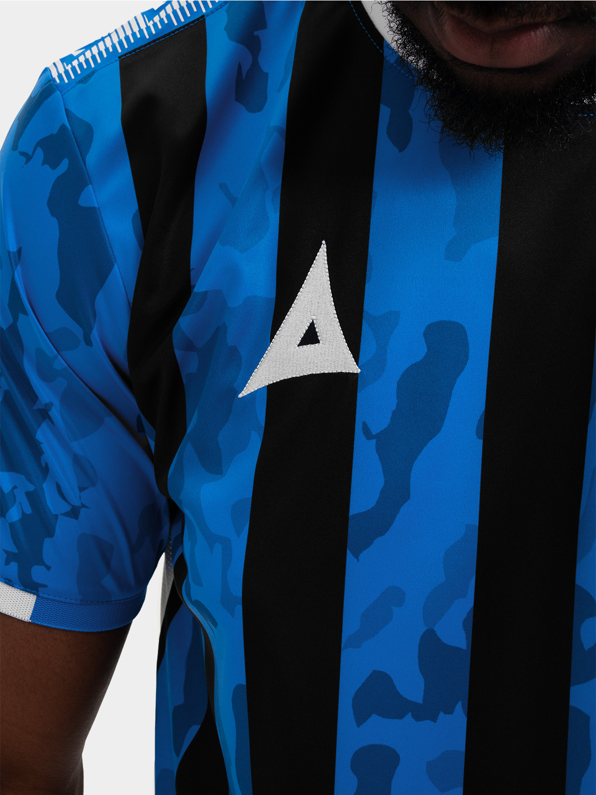 picture of pro intent stripe jersey - royal/black