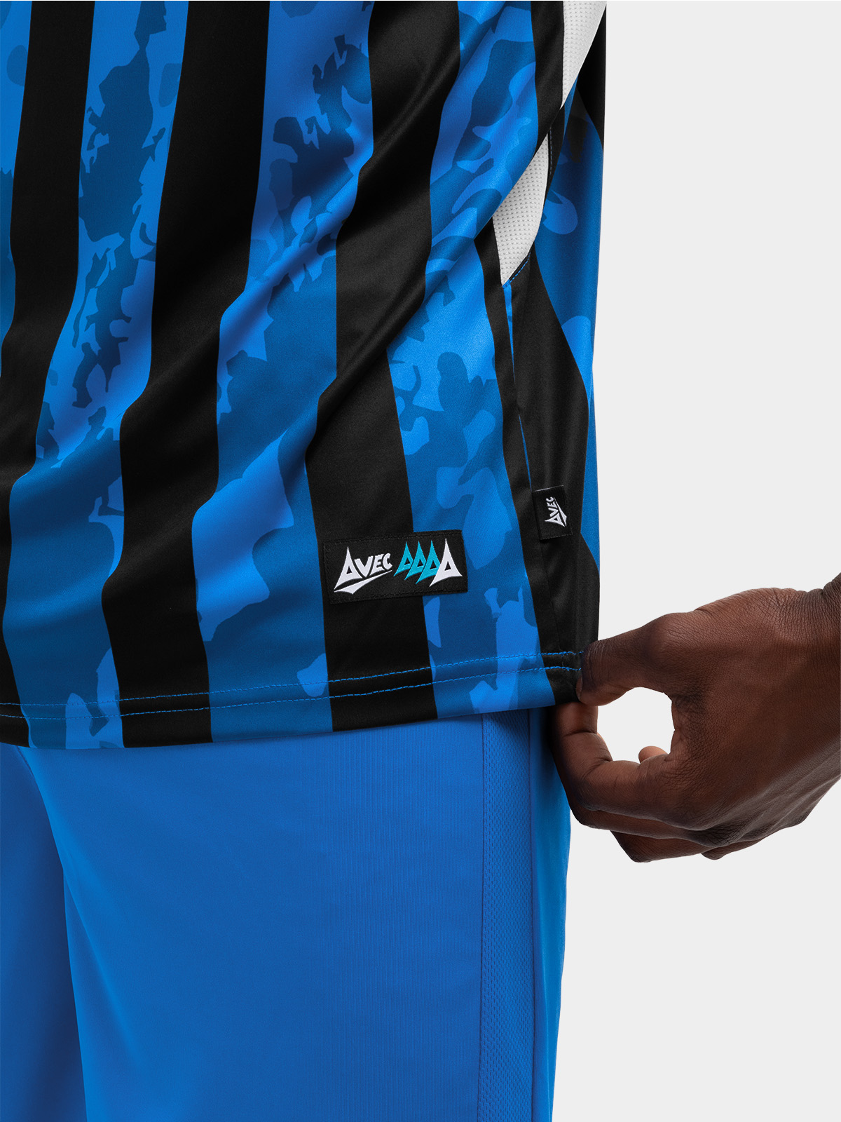 picture of pro intent stripe jersey - royal/black