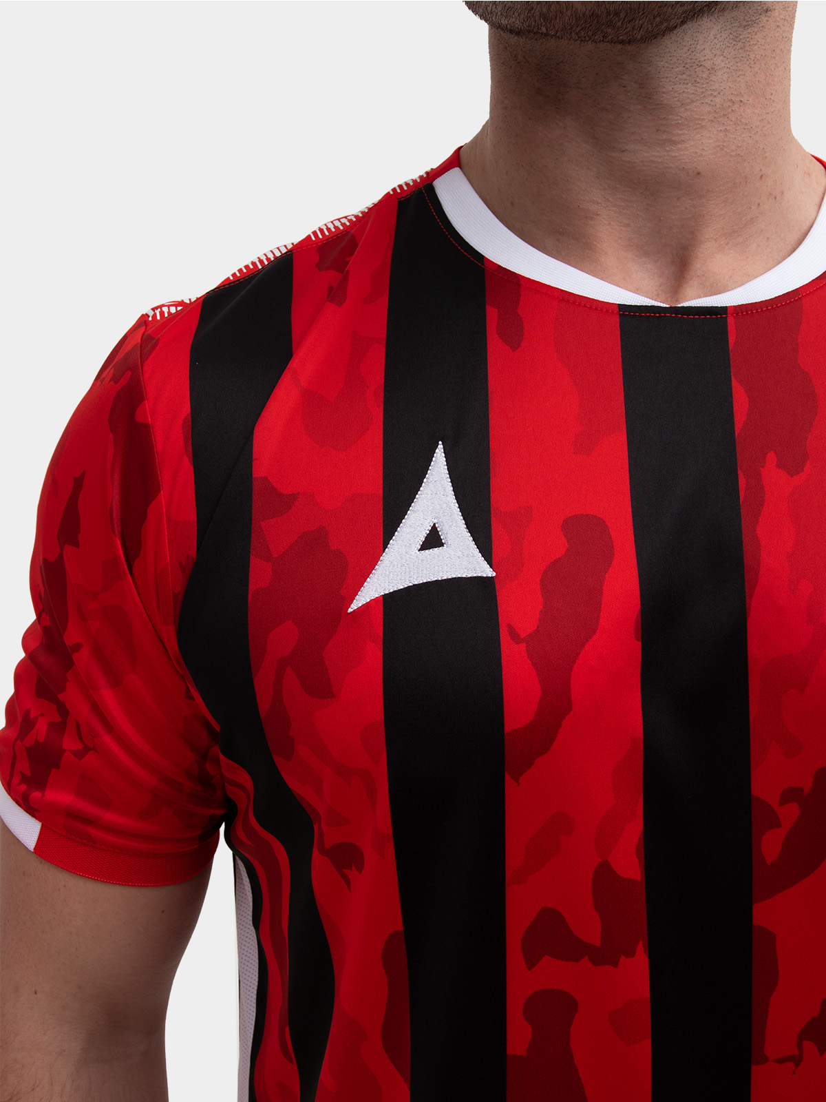 picture of pro intent stripe jersey - red/black