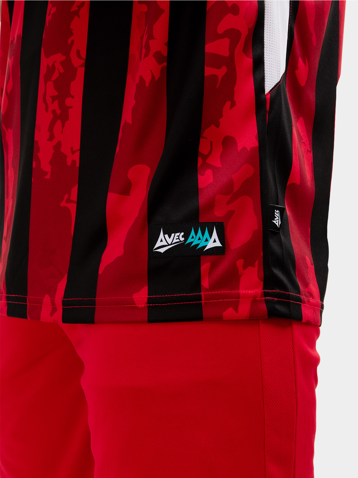 picture of pro intent stripe jersey - red/black