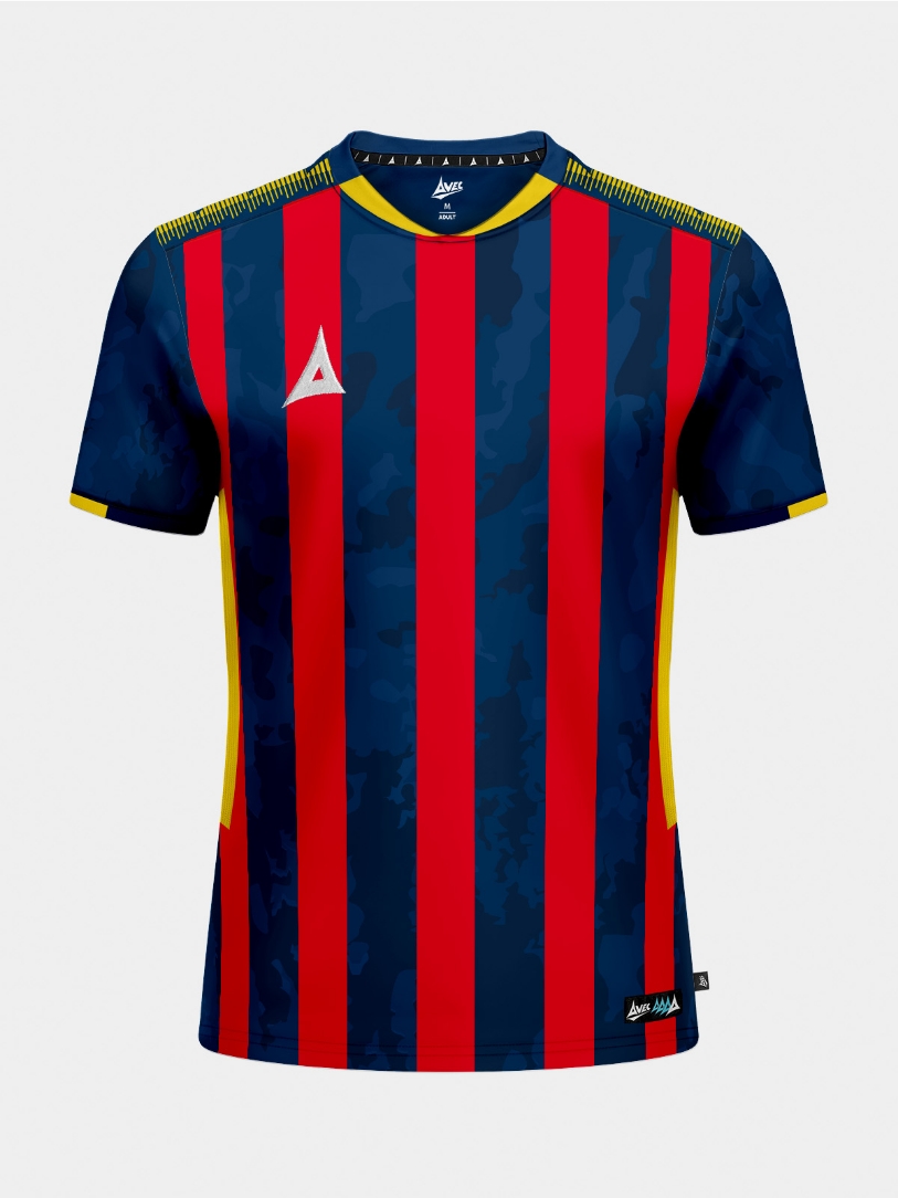 Picture of PRO INTENT STRIPE JERSEY - NAVY/RED/YELLOW
