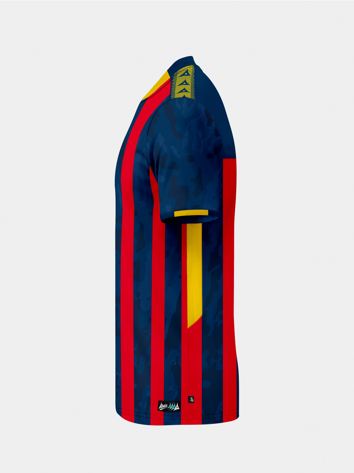 picture of pro intent stripe jersey - navy/red/yellow