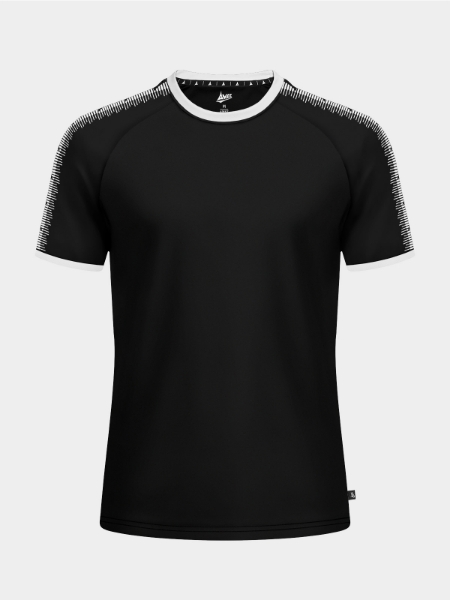 Front View of the Avec Evolve Black T-Shirt