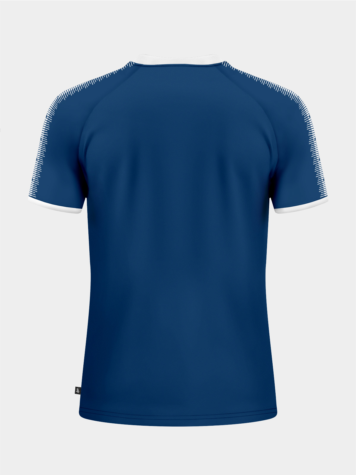 	back view of the avec evolve navy t-shirt