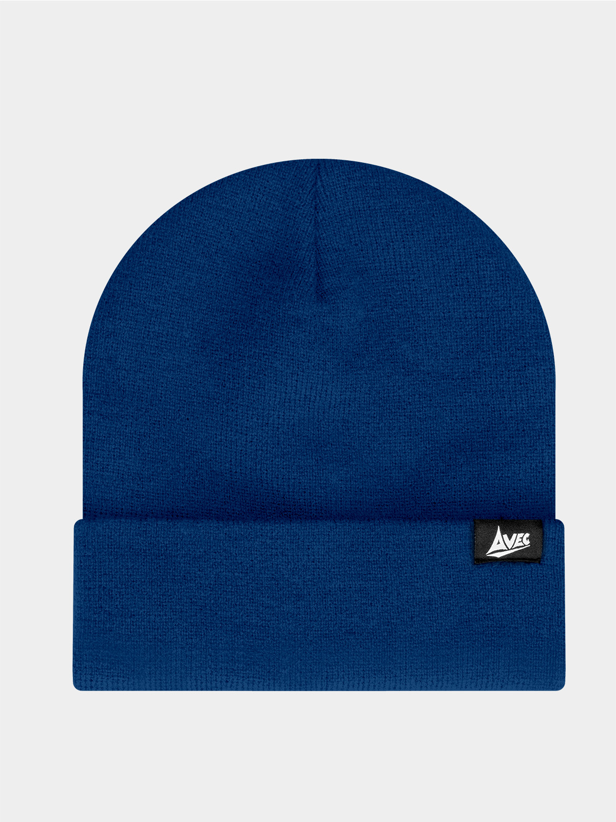 avec navy beanie hat - front view