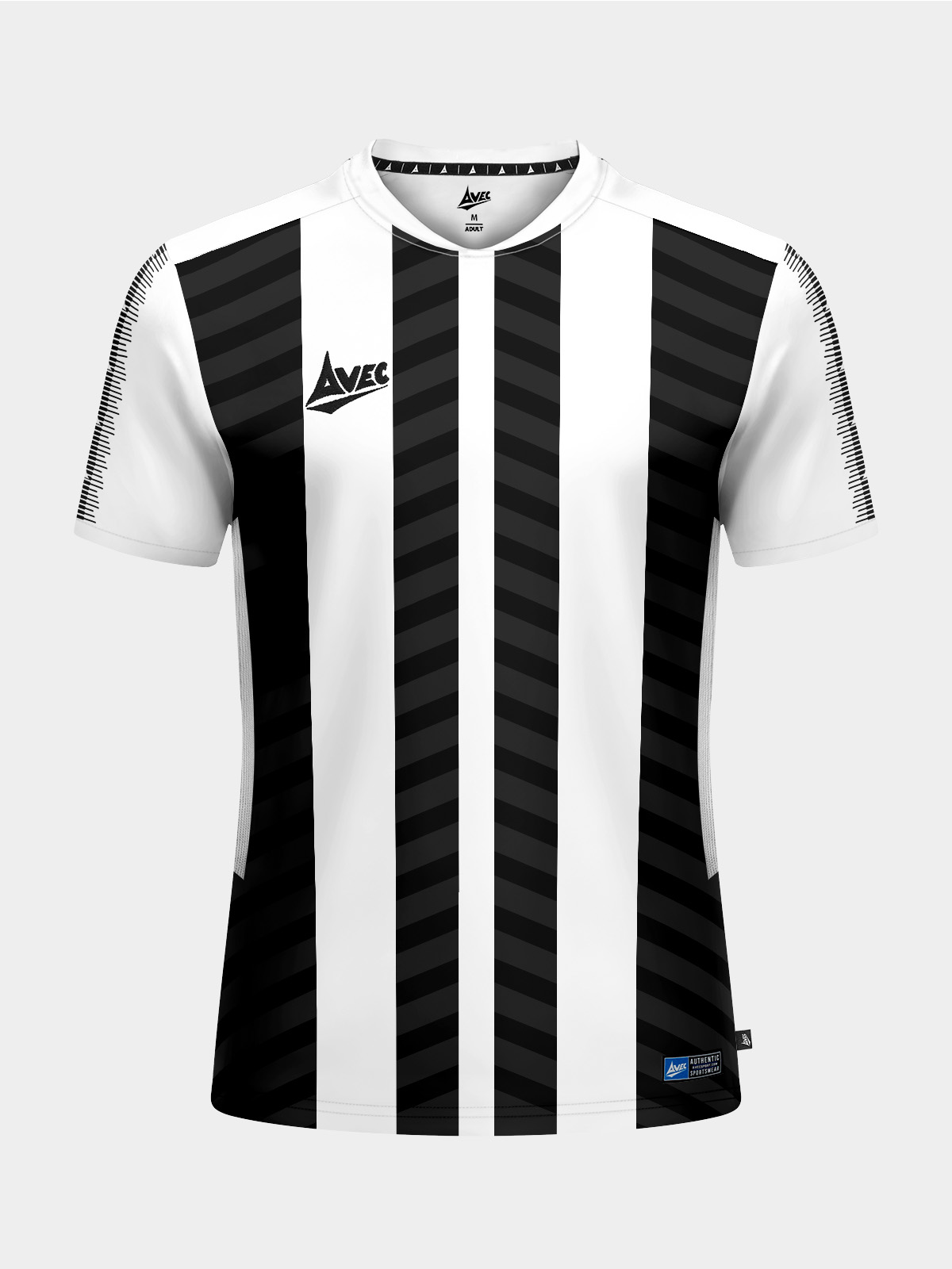 picture of team id pro stripe jersey - black/white