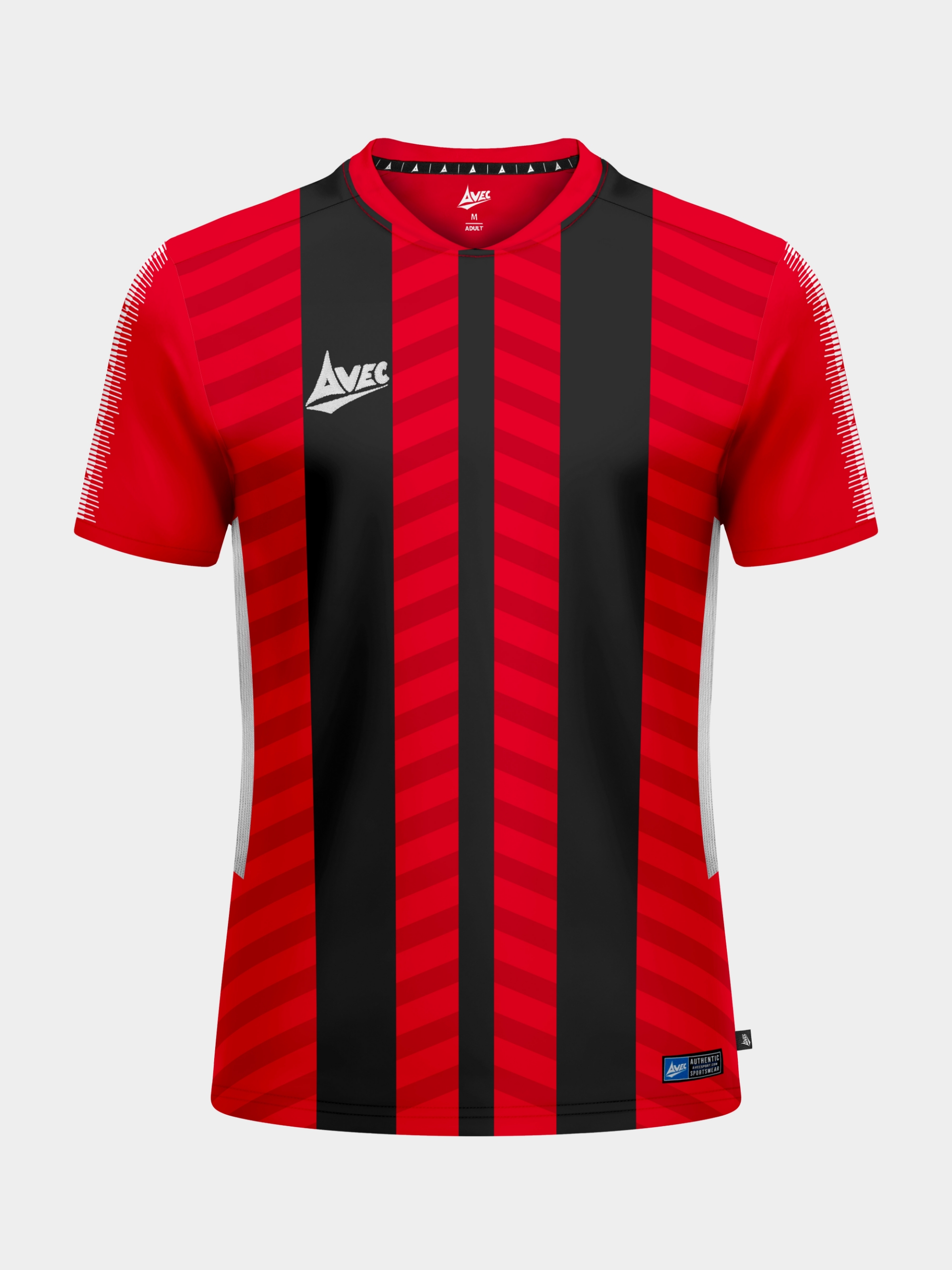 picture of team id pro stripe jersey - red/black
