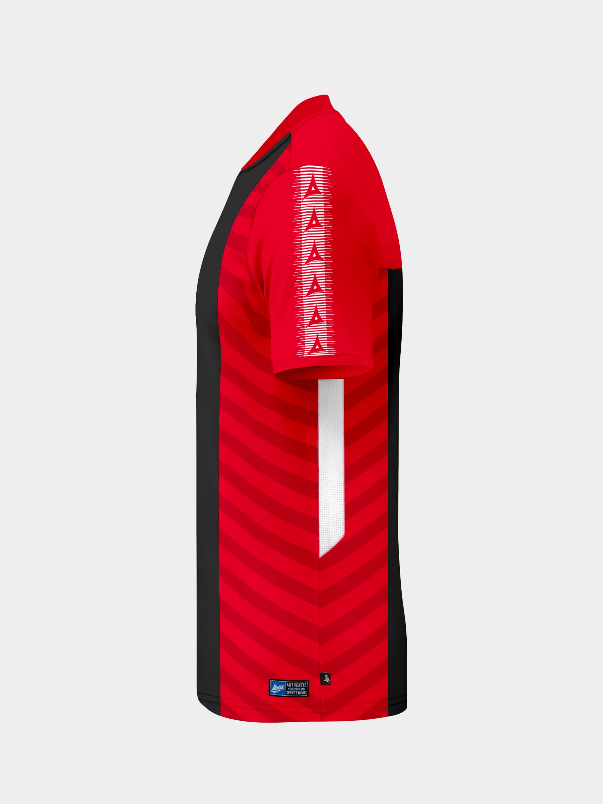 picture of team id pro stripe jersey - red/black