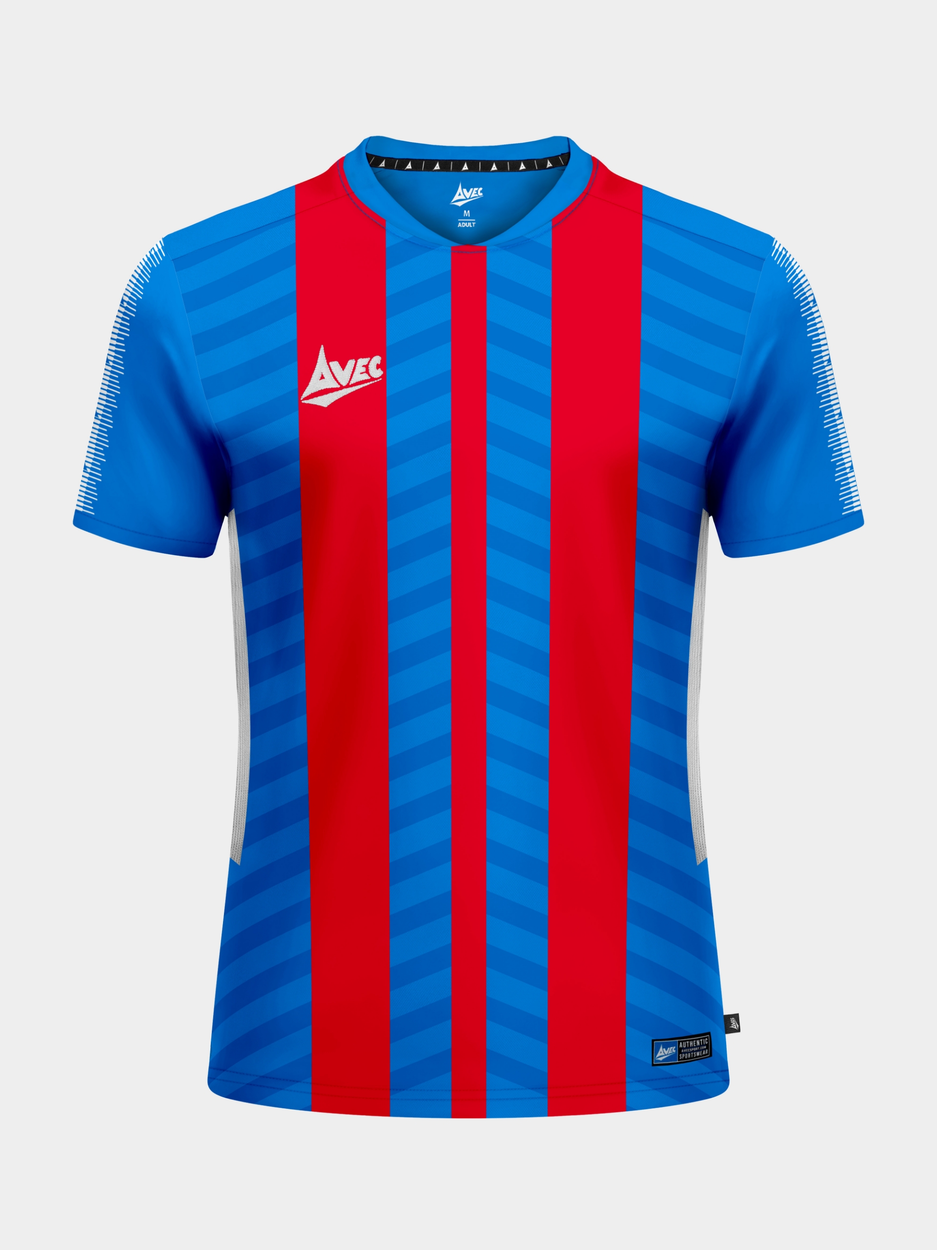 picture of team id pro stripe jersey - royal/red