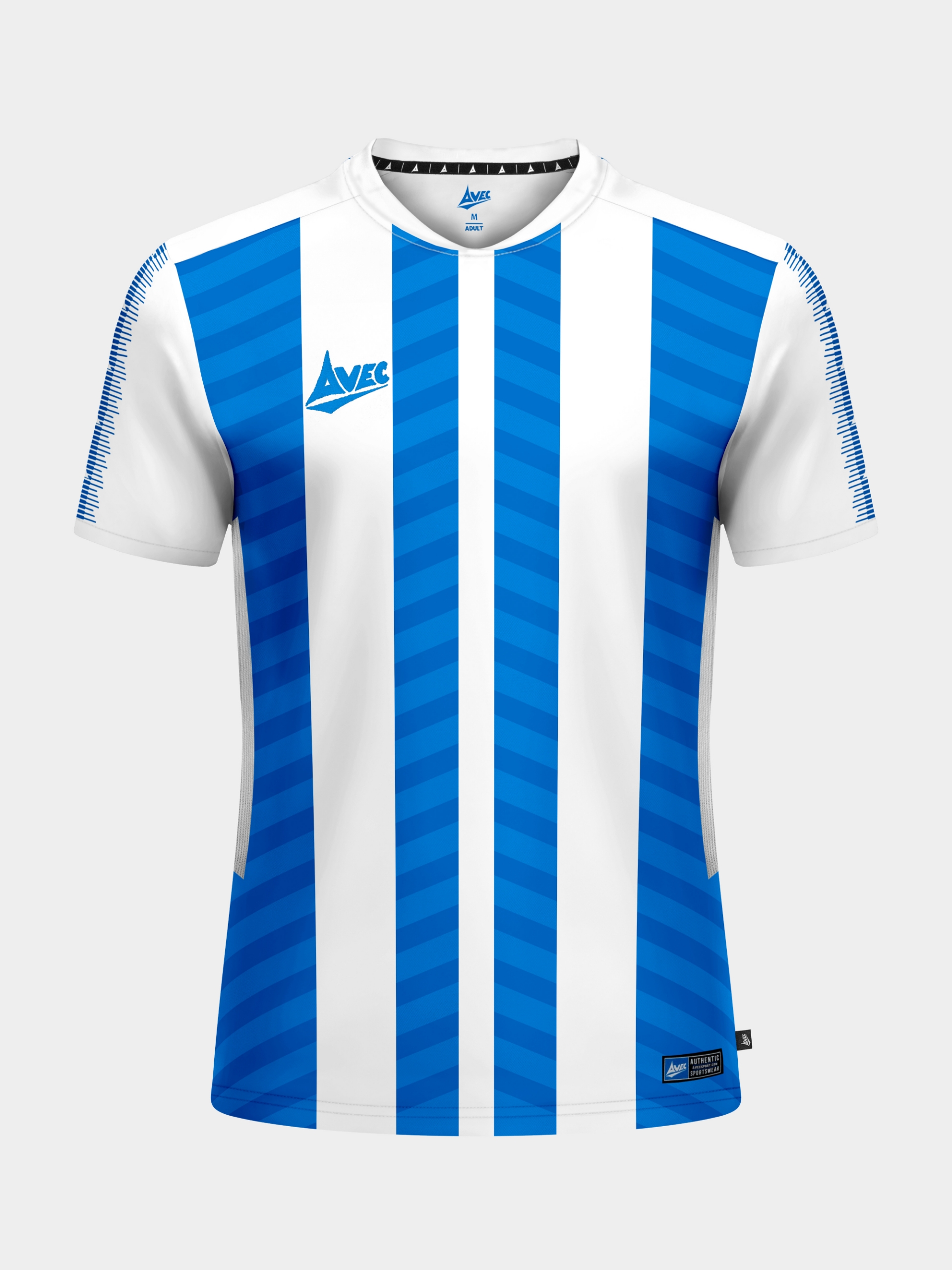 picture of team id pro stripe jersey - white/royal