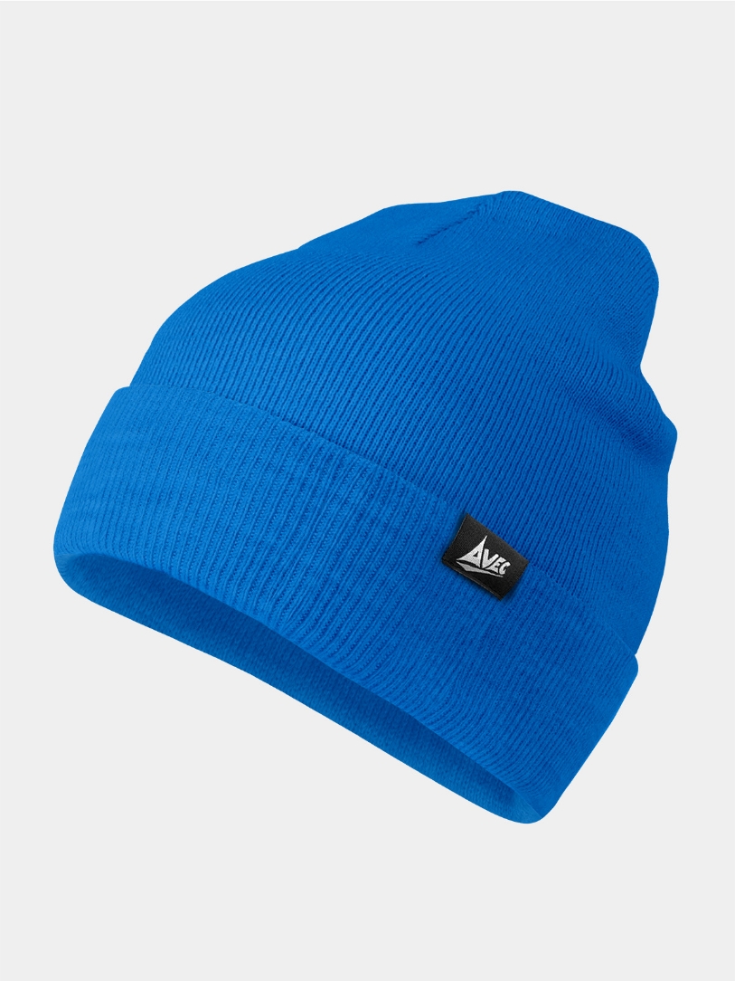 Avec Royal Blue Beanie Hat - Profile view