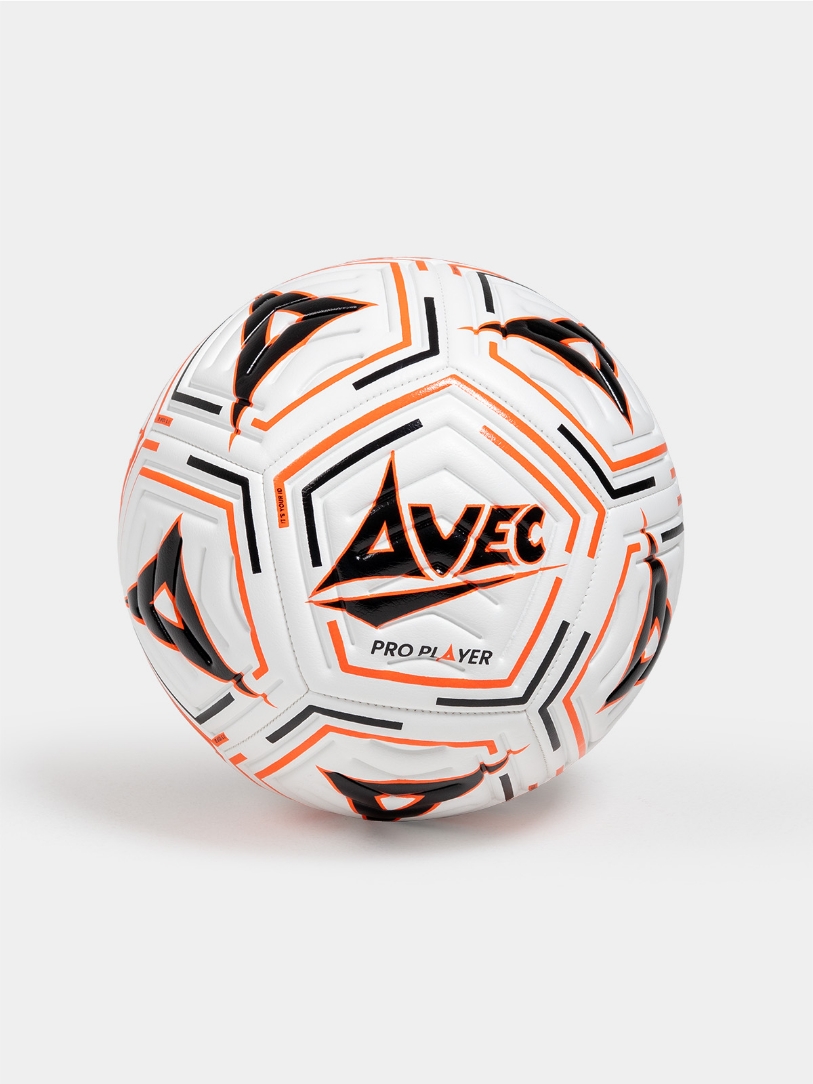 Image of the Avec Football with Black and Orange graphic print design