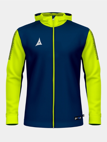 	Avec Sport Pro Player full-zip hooded jacket front view in lightweight performance fabric