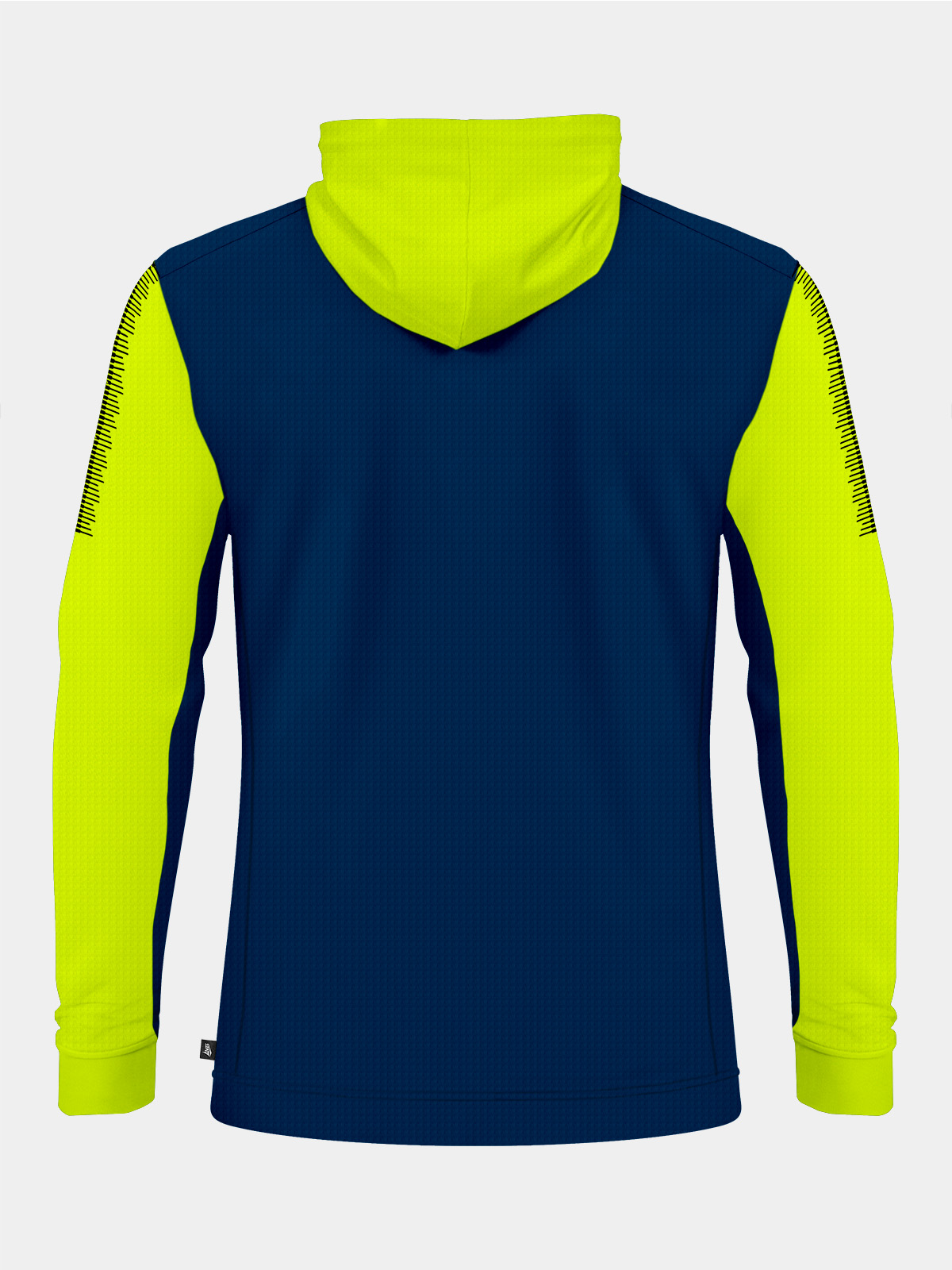 back view of avec sport pro player hooded jacket showing streamlined athletic fit