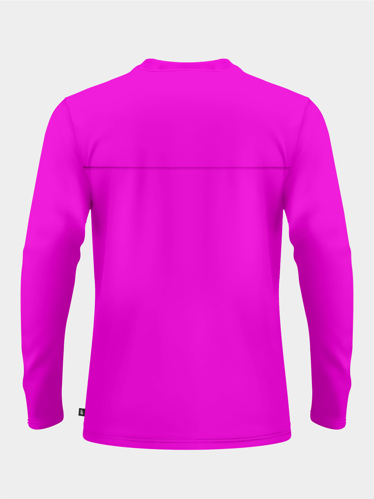rear view of the pro intent gk jersey in magenta, showing the breathable fabric and clean finish for squad numbering.