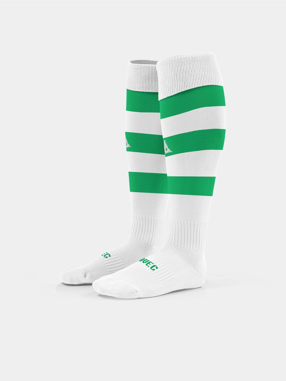 picture of pro hoop sock - green/white