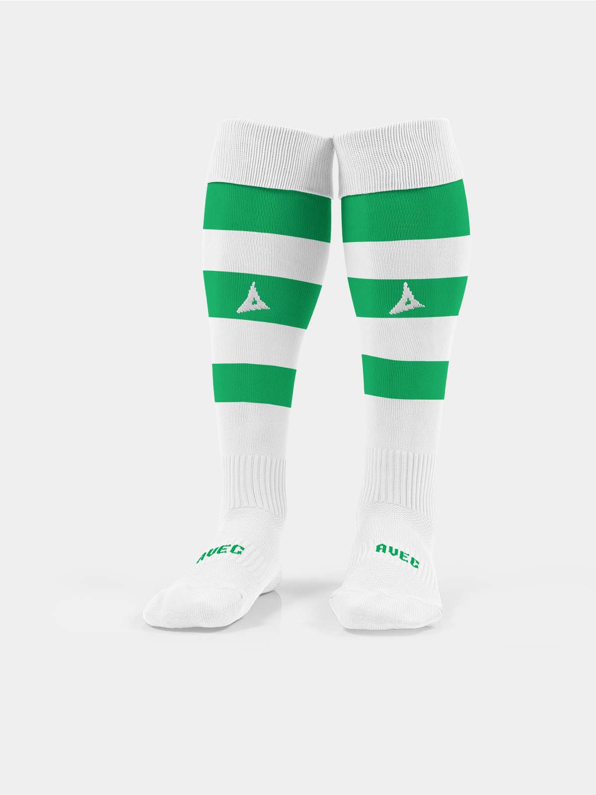 picture of pro hoop sock - green/white